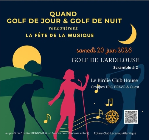 Samedi 20 juin 2026 - Golf de l'Ardilouse, Lacanau.