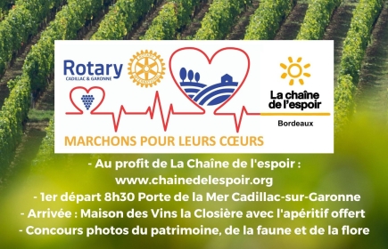 Une marche organisée avec la CHAINE de l'ESPOIR pour aider les enfants malades du cœur !